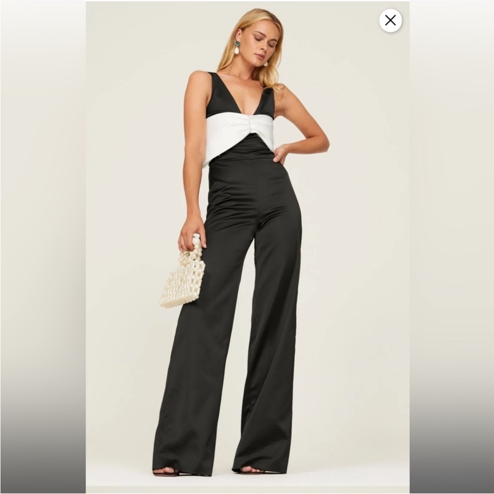 Alexis Marianna Elegant Black and White Jumpsuit